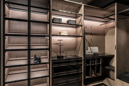 Walk-In Closet Modern Custom Cabinets