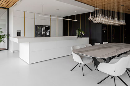 White/Black-Q7 Collection Modern Custom Cabinets