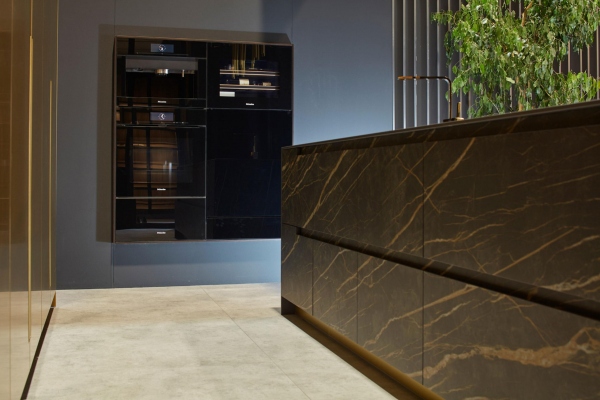 Quartz Conglomerate Custom Kitchen Island - Modern Custom Cabinets by ErnestRust USA