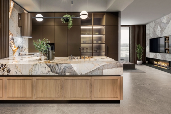 Custom Kitchen Earth Tones - Modern Custom Cabinets by ErnestRust USA