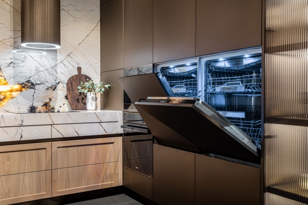 Modern Kitchen Hidden Dishwasher - Modern Custom Cabinets by ErnestRust USA