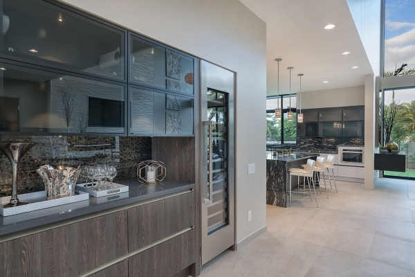 Custom modern Wine Bar - Modern Custom Cabinets by ErnestRust USA