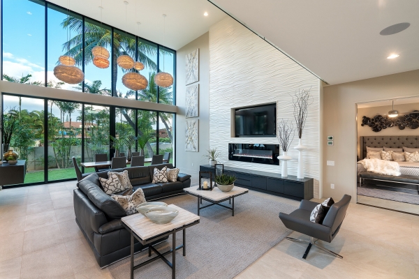 Modern Living Room - Modern Custom Cabinets by ErnestRust USA