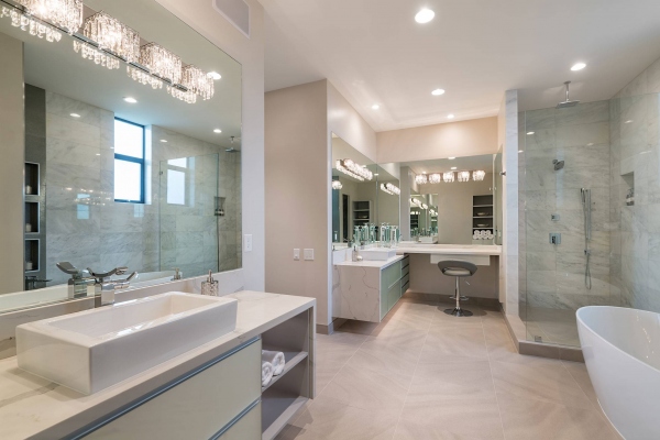 Custom Modern Master Bathroom Cabinets - Modern Custom Cabinets by ErnestRust USA