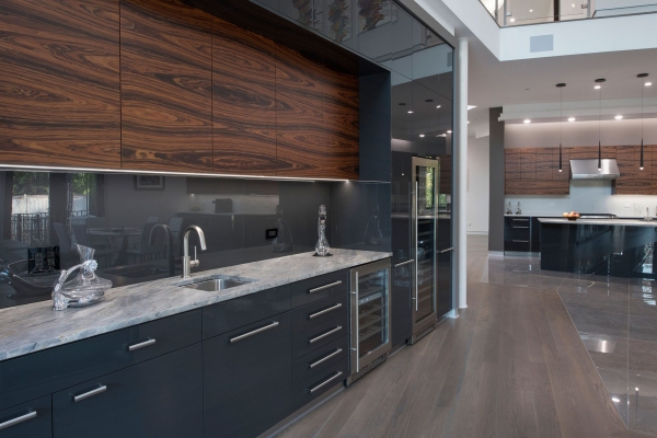 Custom Contemporary Kitchen bar cabinets - Modern Custom Cabinets by ErnestRust USA