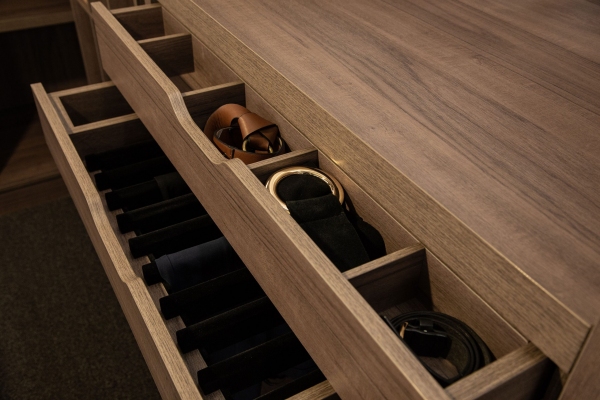 Modern Custom Belt Storage and Pant Dividers - Modern Custom Cabinets by ErnestRust USA