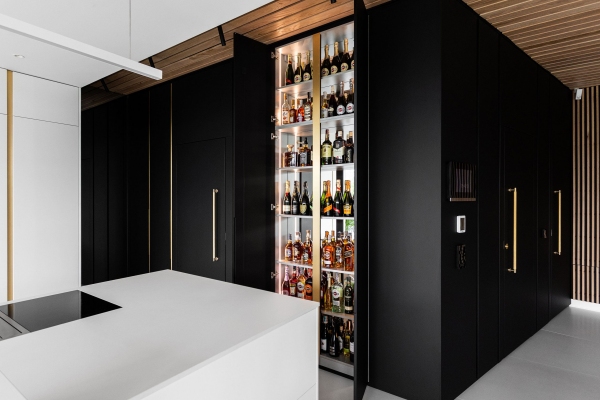 Custom Modern Wine Cabinet - Modern Custom Cabinets by ErnestRust USA